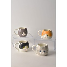 3D Kedi Figürlü Kupa 450 ml Tohana