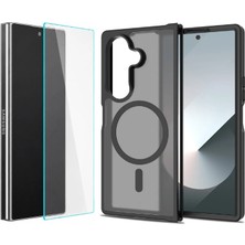 Vendas Galaxy Z Fold 8 Ultra Uyumlu Kılıf M-Safe Şarj Özellikli Kamera Çıkıntılı Zore Lunex Kapak + Nano Ekran Koruyucu