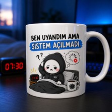 Ajans 313 AJANS313 313 Karakter Serisi Ben Uyandım Ama Sistem Açılmadı Uykucu Beyaz Kupa