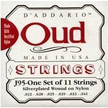 D'addario J95S Ud Tel Seti (11 Telli Takım), Silverplated Wound