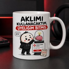 Ajans 313 AJANS313 313 Karakter Serisi Üyelik Süresi Doldu Beyin Esprili Beyaz Kupa