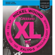 D'Addario Daddario EXL170-5 Long Scale Bas Gitar Teli (45-130)