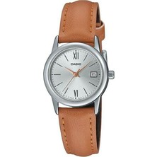 Casio Casıo LTP-V002L-7B3 Deri Kordon Takvimli Kadın Kol Saati