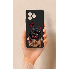 Vip Case Omix X7 Uyumlu Hello Cat Desenli Silikon Kılıf