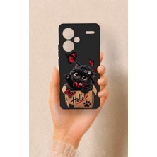 Vip Case Redmi Note 13 Pro Plus Uyumlu Hello Cat Desenli Silikon Kılıf