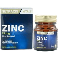 Nutraxin Zınc 15 Mg 100 Tablet