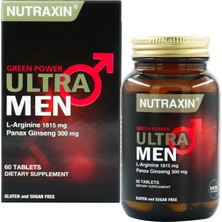 Nutraxin Ultra Men 60 Tablet - L-Arjinin, Ginseng, Zencefil, Demir dikeni, Tarçın