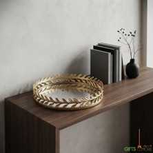 By Sezer Palmiye Tepsi 40 cm Eskitme