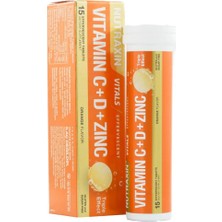 Melines Nutraxin Vitamin C+D+Çinko 15 Efervesan Tablet