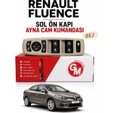Gua Renault Fluence Megane 3 Sol Ön Bej Cam ve Ayna Kumanda Düğmesi 4’lü 254000015R