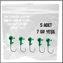 Savex Uyguna-Yakala Yeşil 5 Adet-7 gr  Zoka - Kurşunlu Olta İĞNESI-ALA.286