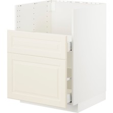 IKEA Modern Beyaz Eviye Dolabı 60X60 cm Iskandinav Tarzı Depolamalı Mutfak Dolabı - Ergonomik Sağlam Yapı Ahşap
