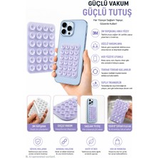 Holistic Simli Vakumlu Vantuzlu Telefon Tutucu – Silikon Telefon Arkası Yapışkanlı Ayna Selfie Video Çekim Aparatı