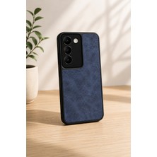 bbtech Vivo V30 Lite ile Uyumlu Deri Görünümlü Kamera Korumalı Darbe Emici Ince Silikon Kılıf