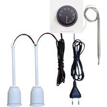 Multiteknik Kablolu Asma Duylu Analog Gazlı Termostat 0-40 Derece Kullanıma Hazır Mekanik Kontrol
