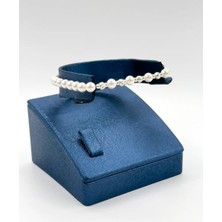 Livora Jewelry 925 Ayar Gümüş Inci Taşlı Yuvarlak Zarif Kadın Bileklik