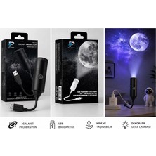 Azurtech Galaxy-21 Mini Galaksi Projeksiyon – USB Bağlantılı Yıldız ve Gezegen Yansıtıcı Gece Lambası