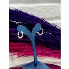 Livora Jewelry 925 Ayar Gümüş Halka Orta Boy Zarif Kadın Küpe