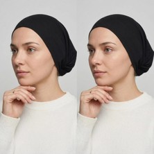 Flora Tekstil Önü Dikişsiz Hazır Pratik Geçmeli Düz Boru Bone