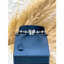 Livora Jewelry 925 Ayar Gümüş Kelebek Feminen Zarif Kadın Bileklik