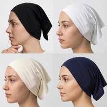 Flora Tekstil Önü Dikişsiz Hazır Pratik Geçmeli Düz Boru Bone
