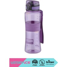 Uzspace 550ML Yeni Koleksiyon Orta Boy Silikon Gövde Tritan Su Matarası Bpa Yok Koku Yok