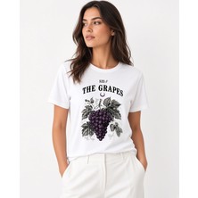 525 Üzüm Baskılı Oversize Unisex T-Shirt