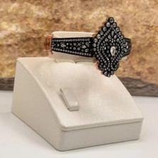Livora Jewelry 925 Ayar Gümüş Rose Gold Kaplama Zirkon Taşlı Elmas Özel Tasarım Kadın Bileklik