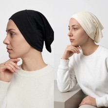Flora Tekstil Önü Dikişsiz Hazır Pratik Geçmeli Düz Boru Bone