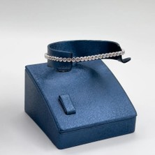 Livora Jewelry 925 Ayar Gümüş Zirkon Taşlı Su Yolu Tenis 2 mm Klasik Kadın Bileklik