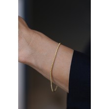 Yenigün Kuyumculuk 14 Ayar Altın 2 mm Kutu Zincir Bileklik ZBM049