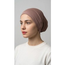 Flora Tekstil Önü Dikişsiz Hazır Pratik Geçmeli Düz Boru Bone