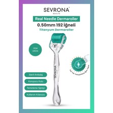 Sevrona Beaute 0.50MM 192 Titanyum Iğneli Saç ve Cilt Bakım Dermaroller + Dermaroller Temizleme Spreyi 100ML - Real Needle Dermaroller