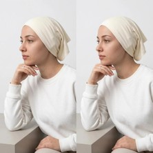 Flora Tekstil Önü Dikişsiz Hazır Pratik Geçmeli Düz Boru Bone