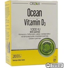 Orzax Ocean Vitamin D3 1000 lU Sprey 20 ml