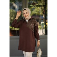 Afili Butik Kapitoneli Taş Çakimli Tunik