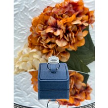 Livora Jewelry 925 Ayar Gümüş Pırlanta Montür Baget Kesim Zirkon Taşlı Iri Boy Zarif Kadın Yüzük