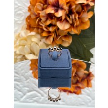 Livora Jewelry 925 Ayar Gümüş Rose Gold Kaplama Elmas Montür Zirkon Taşlı Beştaş Otantik Kadın Yüzük