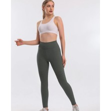 Afili Butik Yüksek Bel Kemerli Şardonlu Fitili Tayt