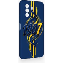 Vip Case Huawei Nova Y70 Uyumlu Sarı Lacivert Sarmaşık Desenli Silikon Kılıf