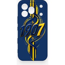 Vip Case Honor 600 Pro Uyumlu Sarı Lacivert Sarmaşık Desenli Silikon Kılıf