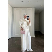 Afili Butik Dantel Detaylı Fırfırlı Ikili Takım | Standart Beden