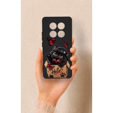 Vip Case Redmi Note 14 Pro 5g Uyumlu Hello Cat Desenli Silikon Kılıf
