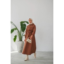 Afili Butik Ikili Takim : Fermuarlı Crop Ceketli ve Kolsuz Uzun Elbise- Paraşüt Kumaş