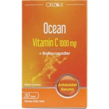 Orzax Ocean Vitamin C 1000 mg Bioflavonoidler 30 Tablet