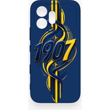 Vip Case Honor 600 Uyumlu Sarı Lacivert Sarmaşık Desenli Silikon Kılıf
