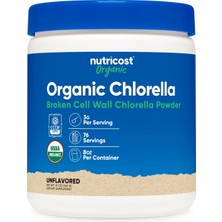 Nutricost Organic Chlorella Tozu 227 Gr. (Klorella Yosunu) - Broken Cell Bitkisel Takviye Edici Gıda