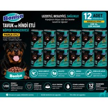 Bonisa Bonısa Tavuk ve Hindi Etli Köpek Konservesi 400 G 12 Adet