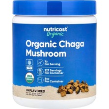 Nutricost Organic Chaga Mushroom 227 Gr.  - Organik Chaga Mantarı Takviye Edici Gıda