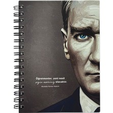 Be Online Atatürk Collection Sert Kapak 14X21 Çizgisiz Defter Ata-04-Blk